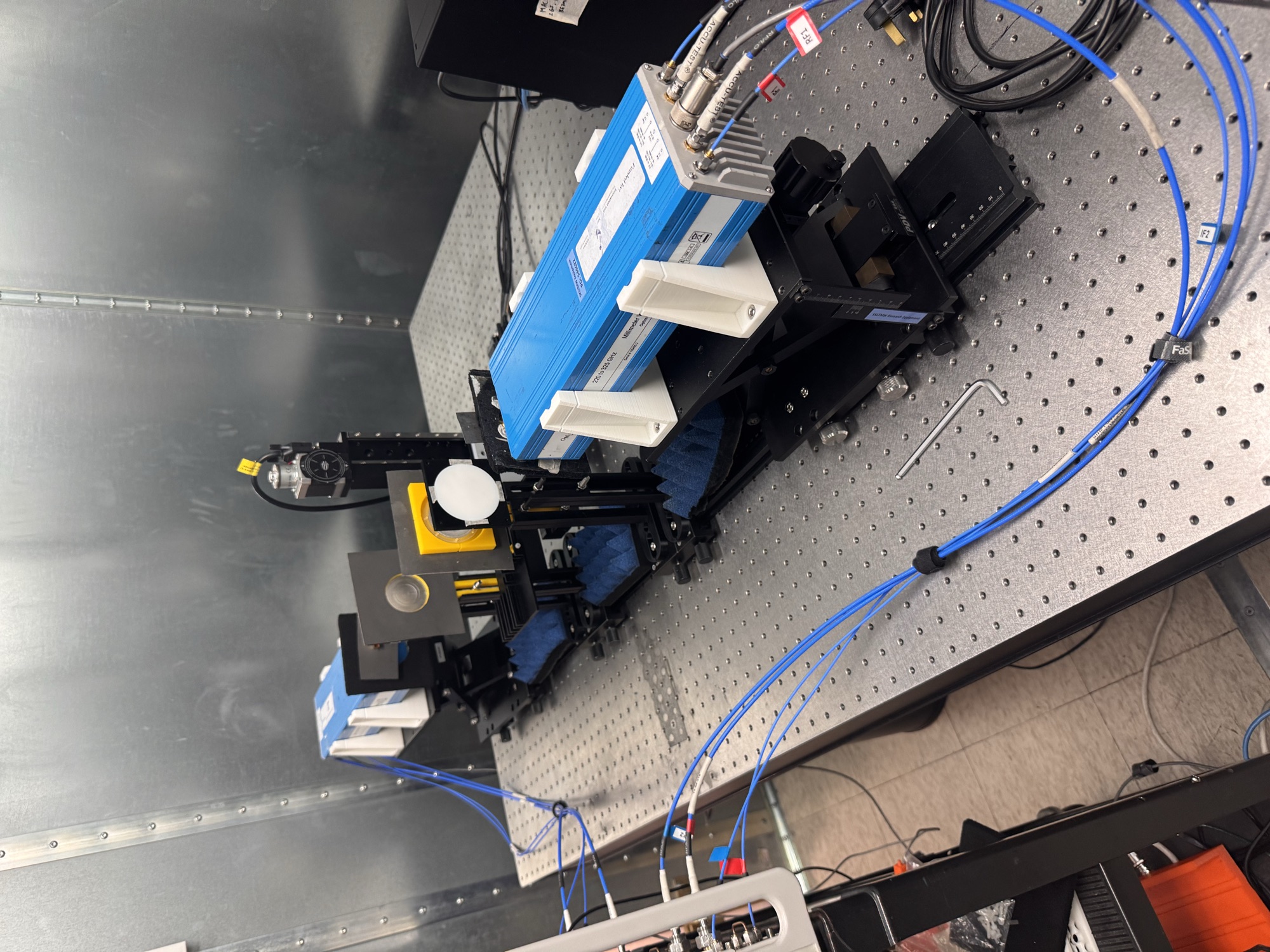 3D-printed mount supporting laboratory measurement equipment