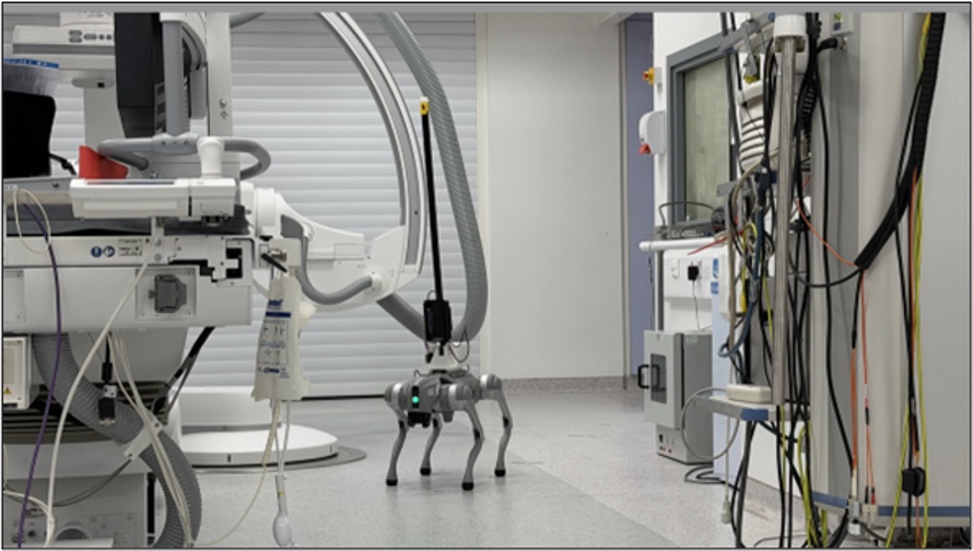 Unitree Go2 quadruped platform prepared for robotic radiation monitoring